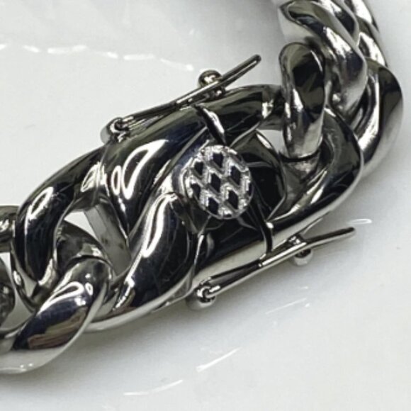 Miami Cuban Curb Link Chain Necklace 316L Stainless Steel - Picture 2 of 11